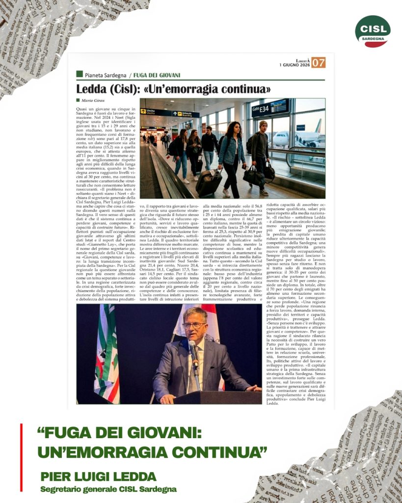 FUGA DEI GIOVANI: UN’EMORRAGIA CONTINUA